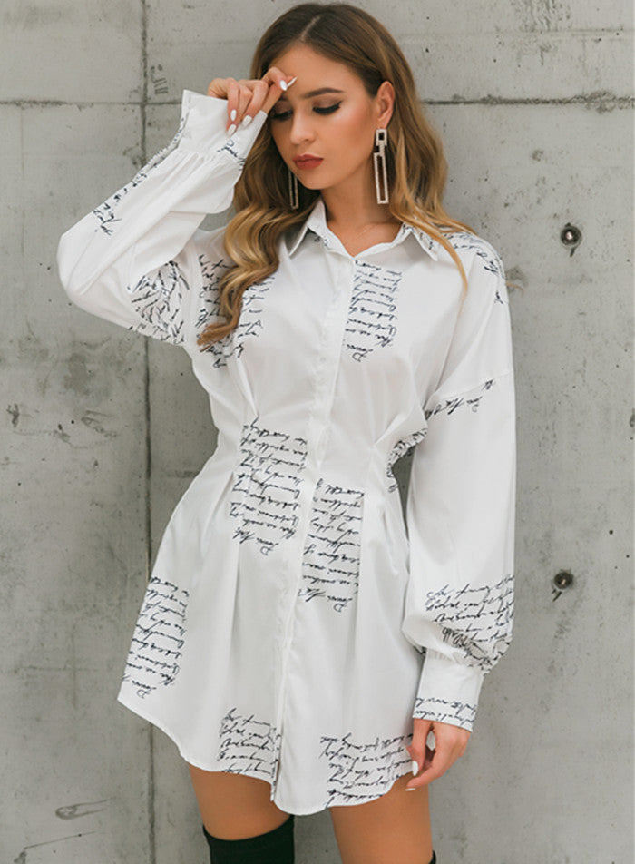 Printed Princess Shirt Dress