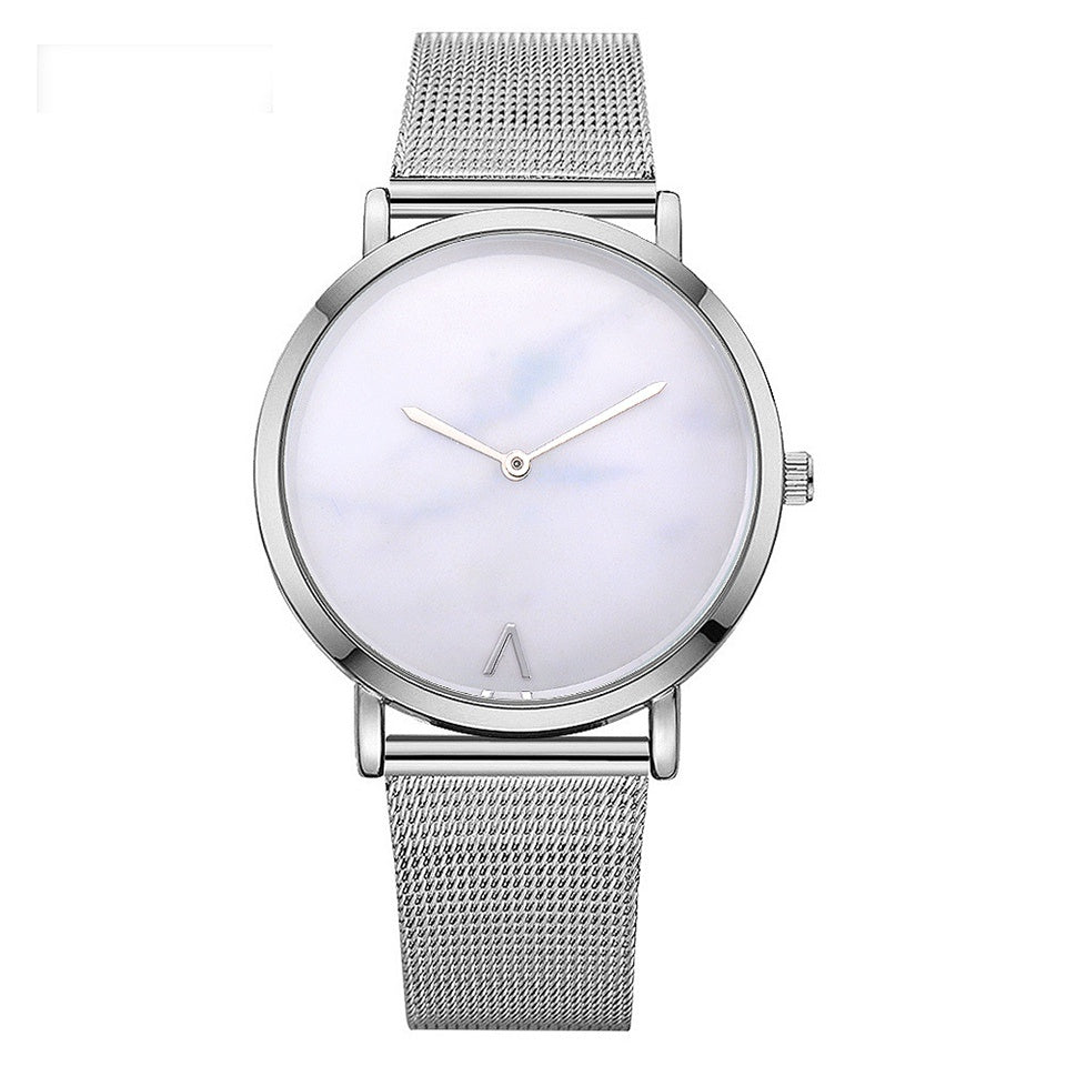 Marble Mesh Band Watch