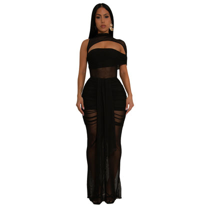 Sheer Mesh Bodycon Dress