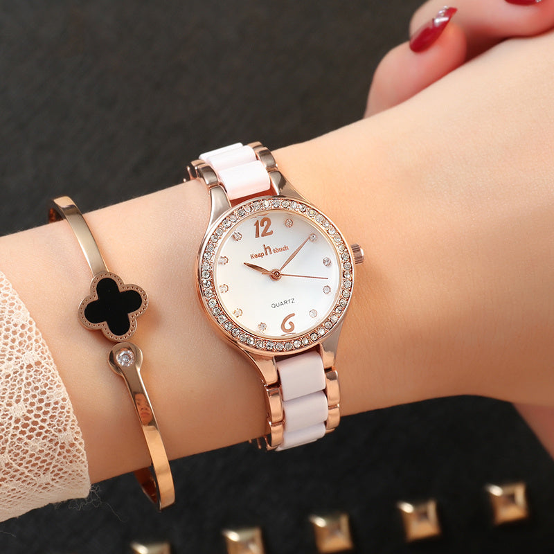 Luxury Diamond Ceramic Watch