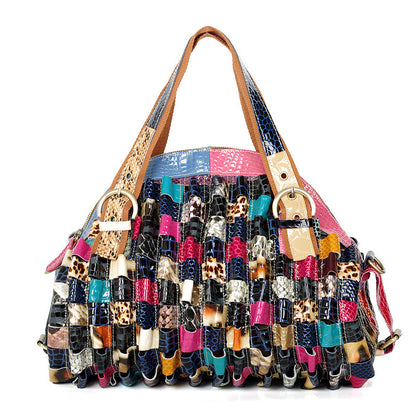 Colorful Snake Pattern Handbag