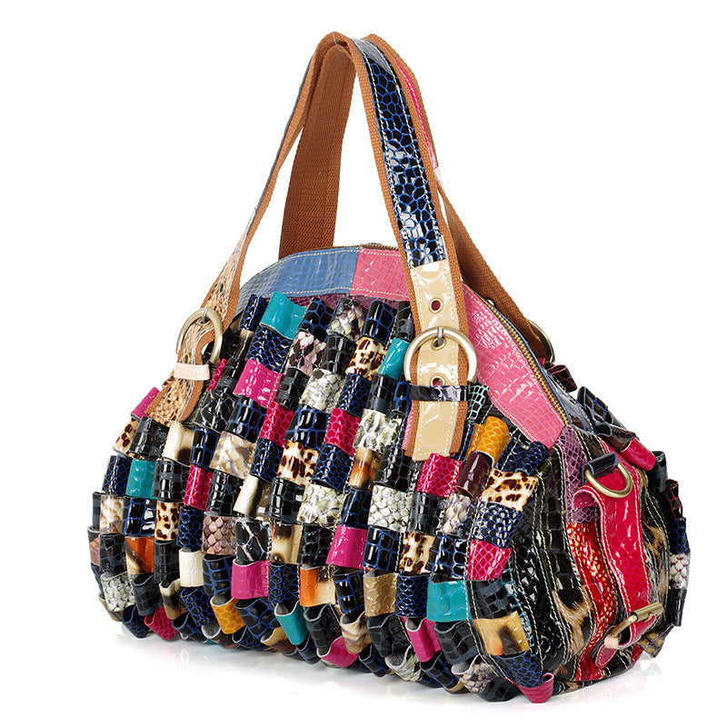 Colorful Snake Pattern Handbag