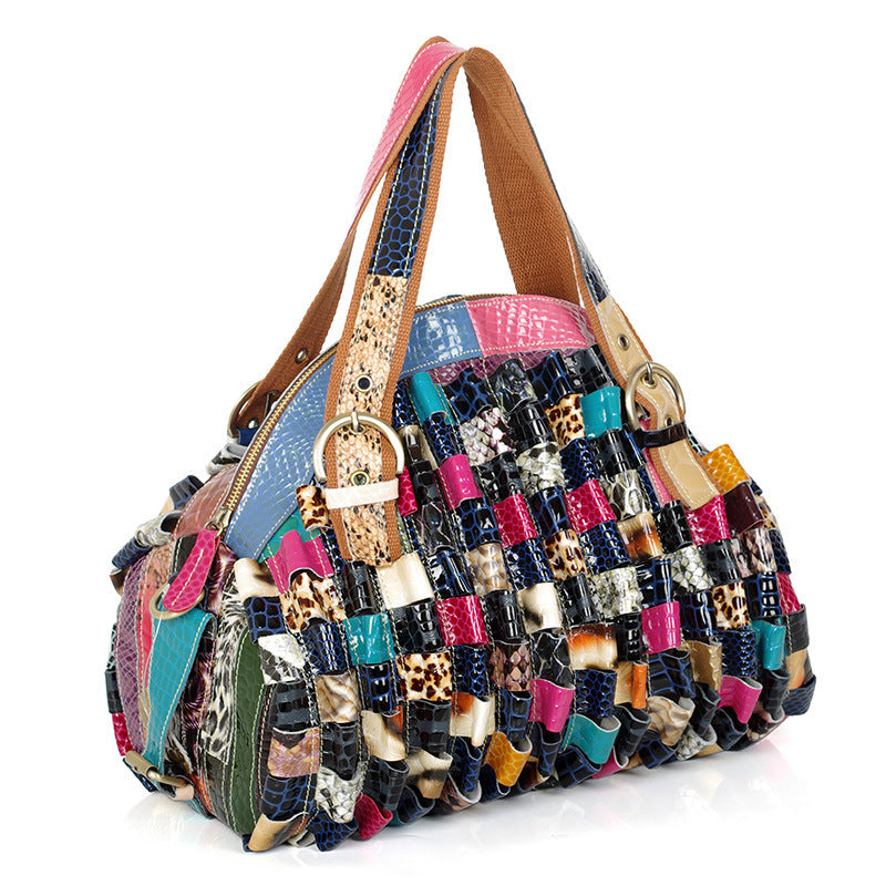 Colorful Snake Pattern Handbag