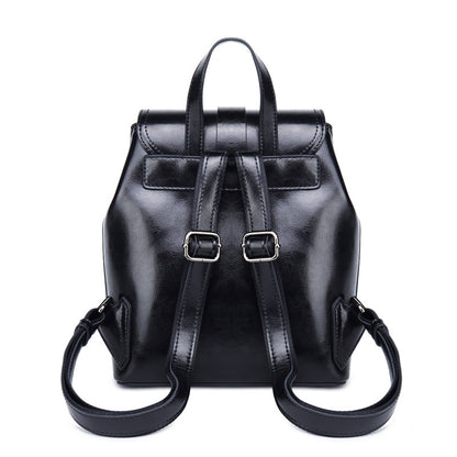 Fashion Stitch Leather Backpack