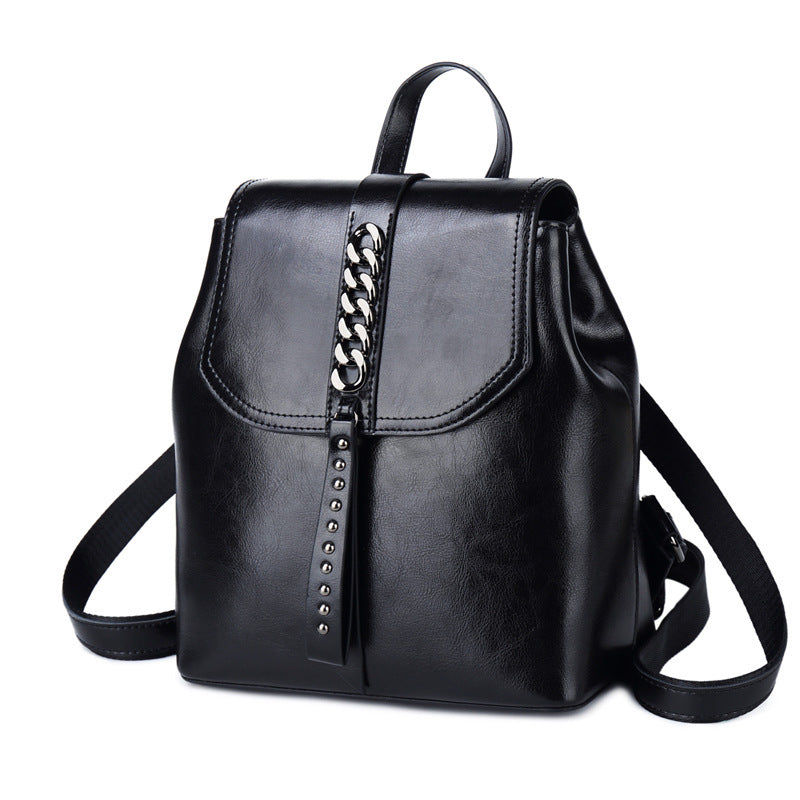 Fashion Stitch Leather Backpack