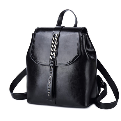 Fashion Stitch Leather Backpack