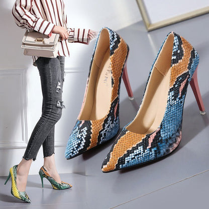 Exotic Snake Print Stilettos