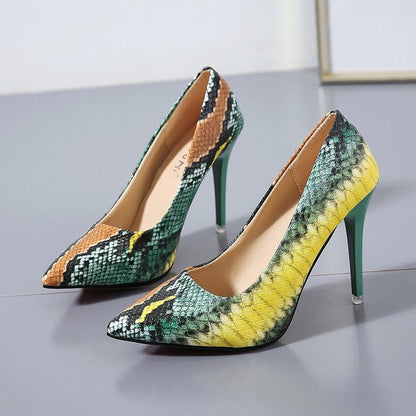Exotic Snake Print Stilettos