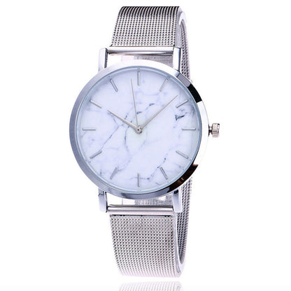 Marble Mesh Band Watch