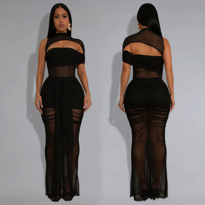 Sheer Mesh Bodycon Dress