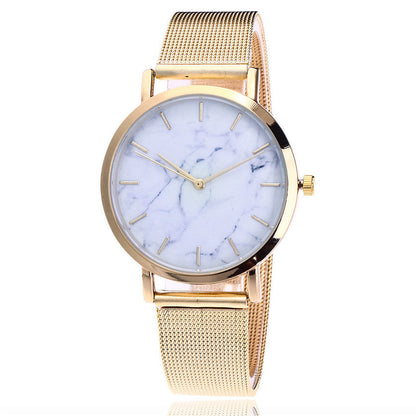 Marble Mesh Band Watch