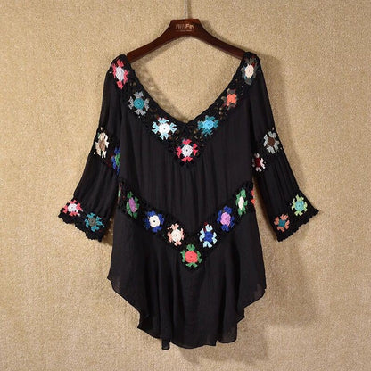 Boho Crochet Beach Cover-Up