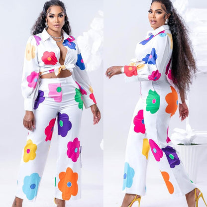 Vibrant Print Shirt & Pant Set