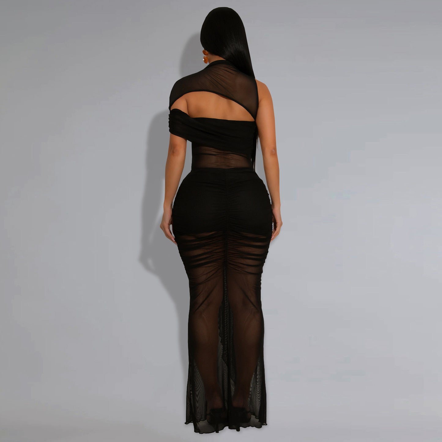 Sheer Mesh Bodycon Dress