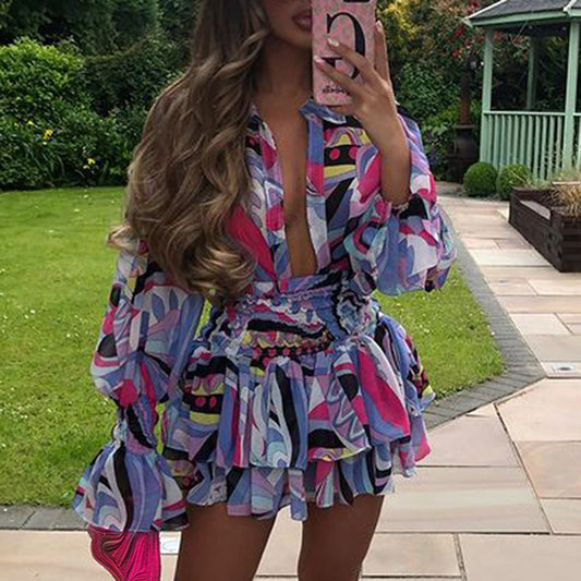 Casual Printed Mini Dress