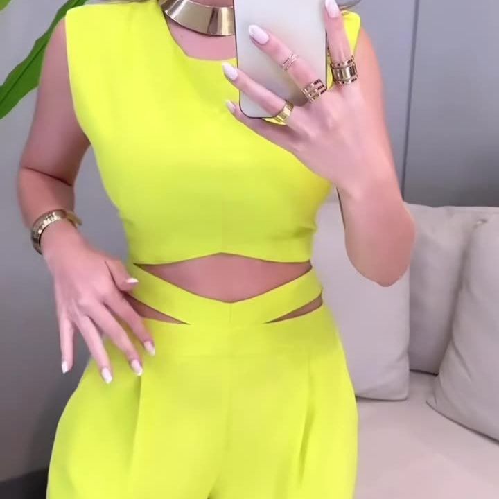 Sunshine Yellow Backless Set