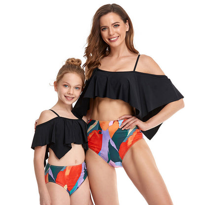 Twin Waves High-Waist Bikini Set