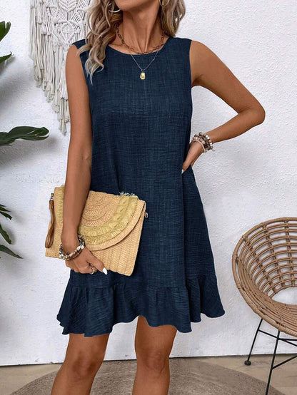 Ruffle Sleeveless Beach Comfort
