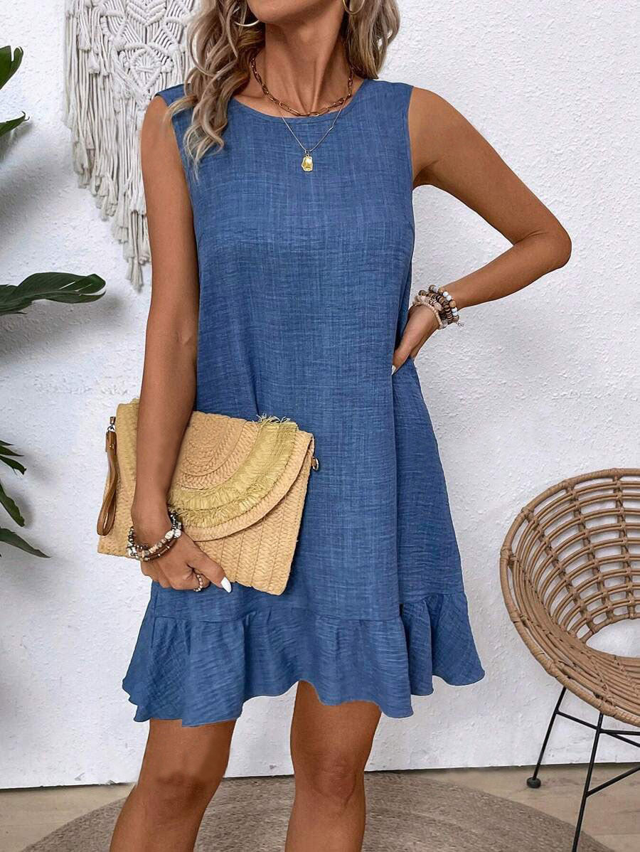 Ruffle Sleeveless Beach Comfort