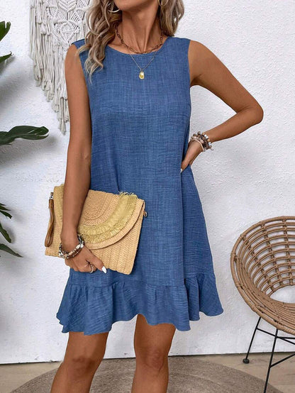 Ruffle Sleeveless Beach Comfort