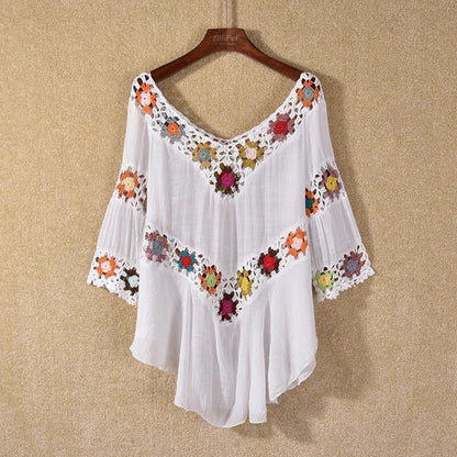 Boho Crochet Beach Cover-Up