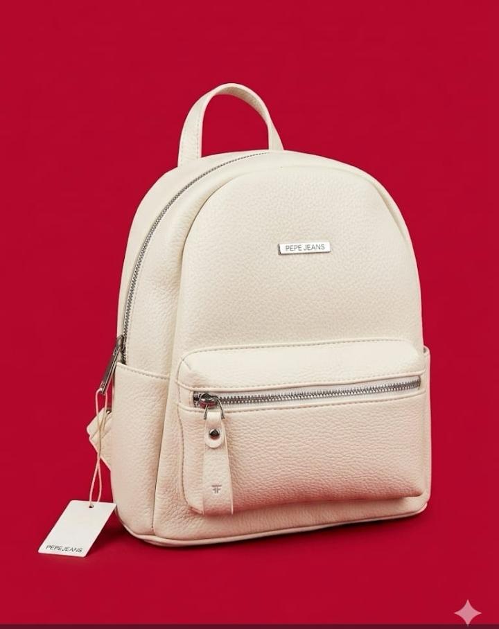 Mochila Casual Pepe Jeans Color blanco hueso (ENTREGA INMEDIATA)