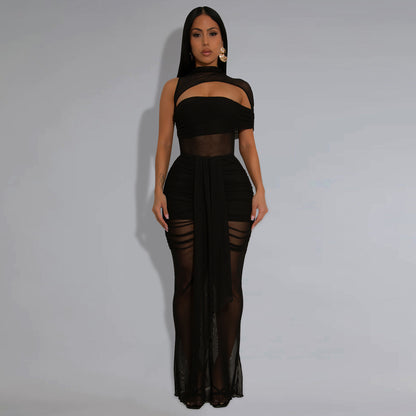 Sheer Mesh Bodycon Dress