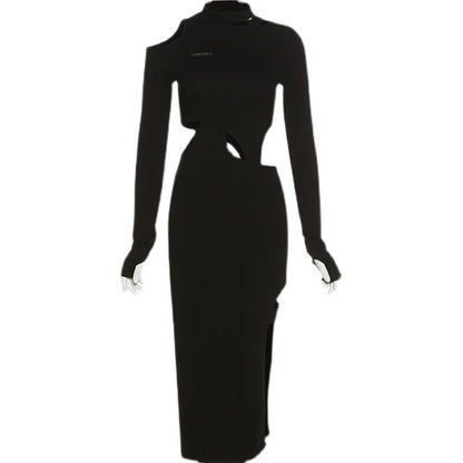 LunaVibe – Vestido Hollow de Manga Larga para la Mujer que Seduce con Elegancia