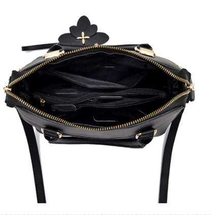 Embroidered Flower Messenger Bag