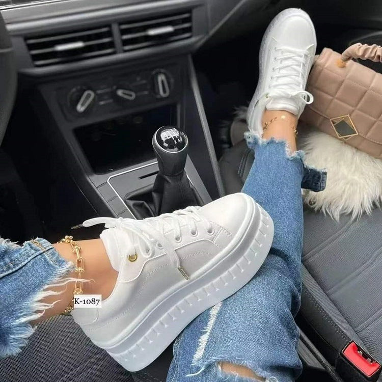 Cross-Strap Chunky Platform Sneakers