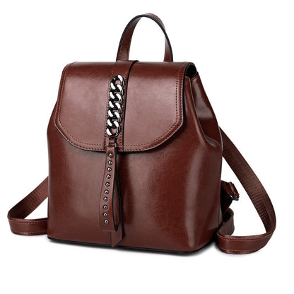 Fashion Stitch Leather Backpack