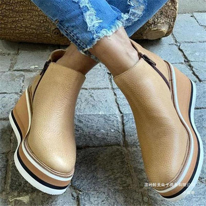 SleekStride Wedge Boots