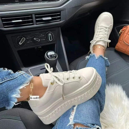 Cross-Strap Chunky Platform Sneakers